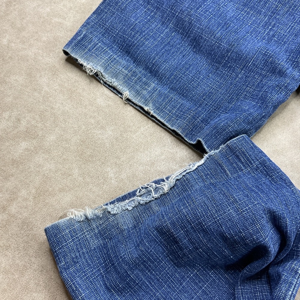 Vintage Y2K Akademiks Jeans 36x29 Embroidered Striped Punk Grunge Denim Pant - Picture 8 of 12